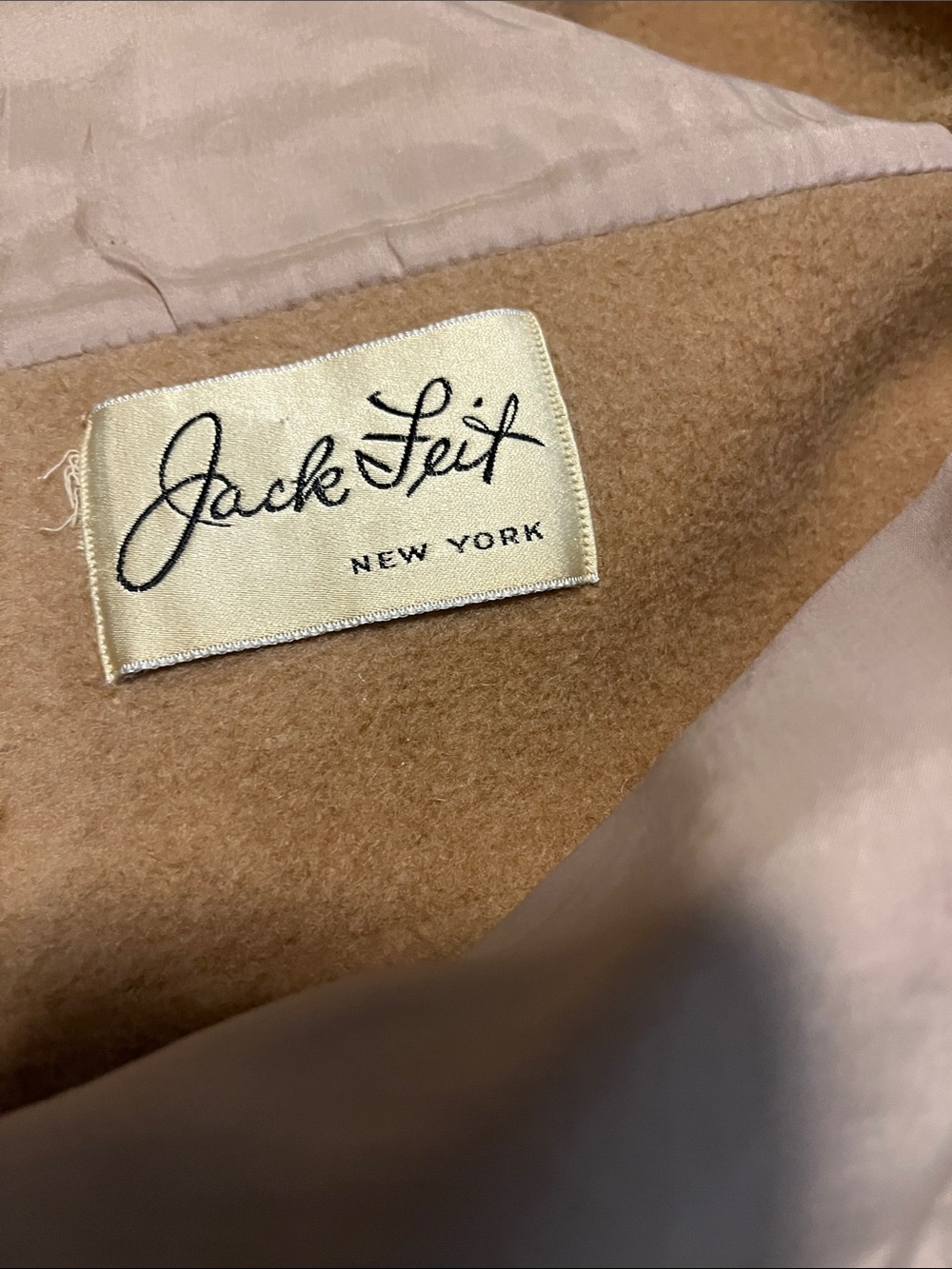 Classic Camel Pea Coat - Button Front Short Coat - Picture 12 of 12